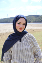 Soft Koyu Lacivert Şal