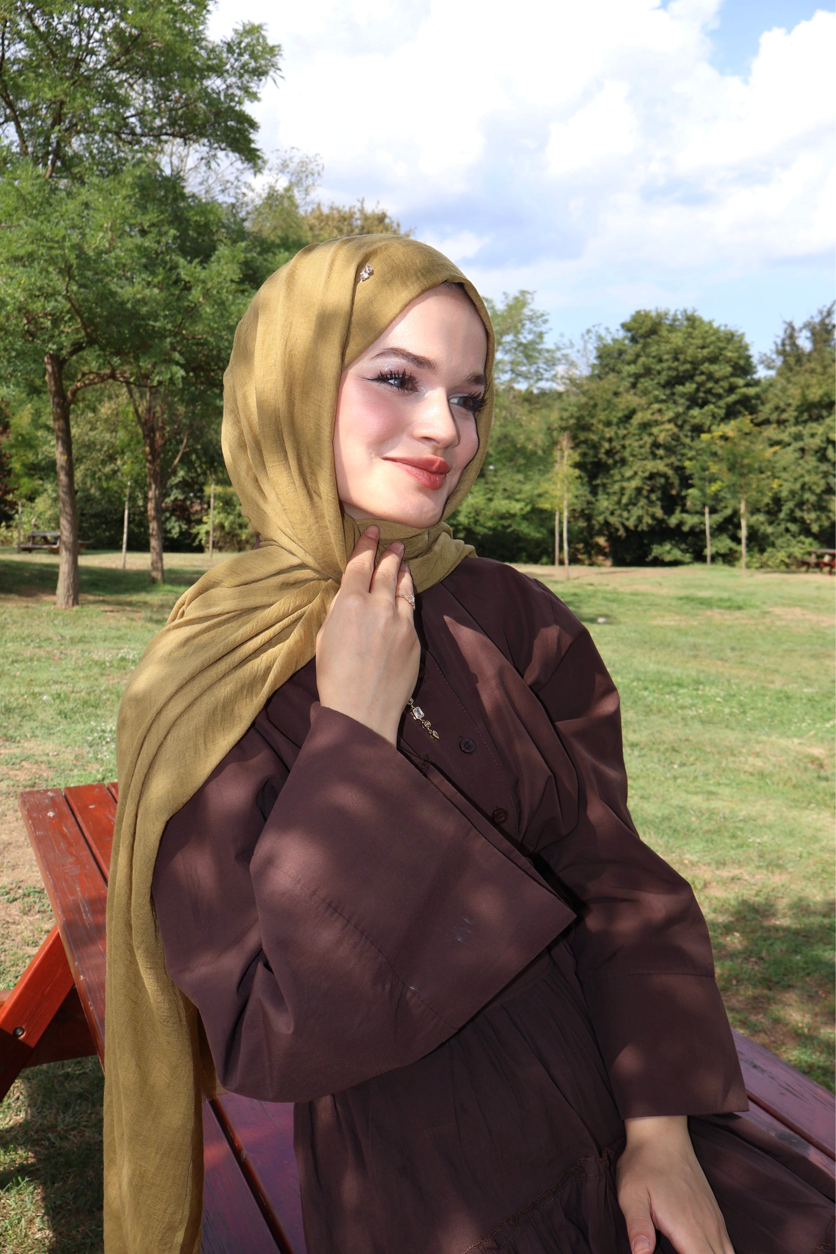 Soft Koyu Sarı Pamuk Şal