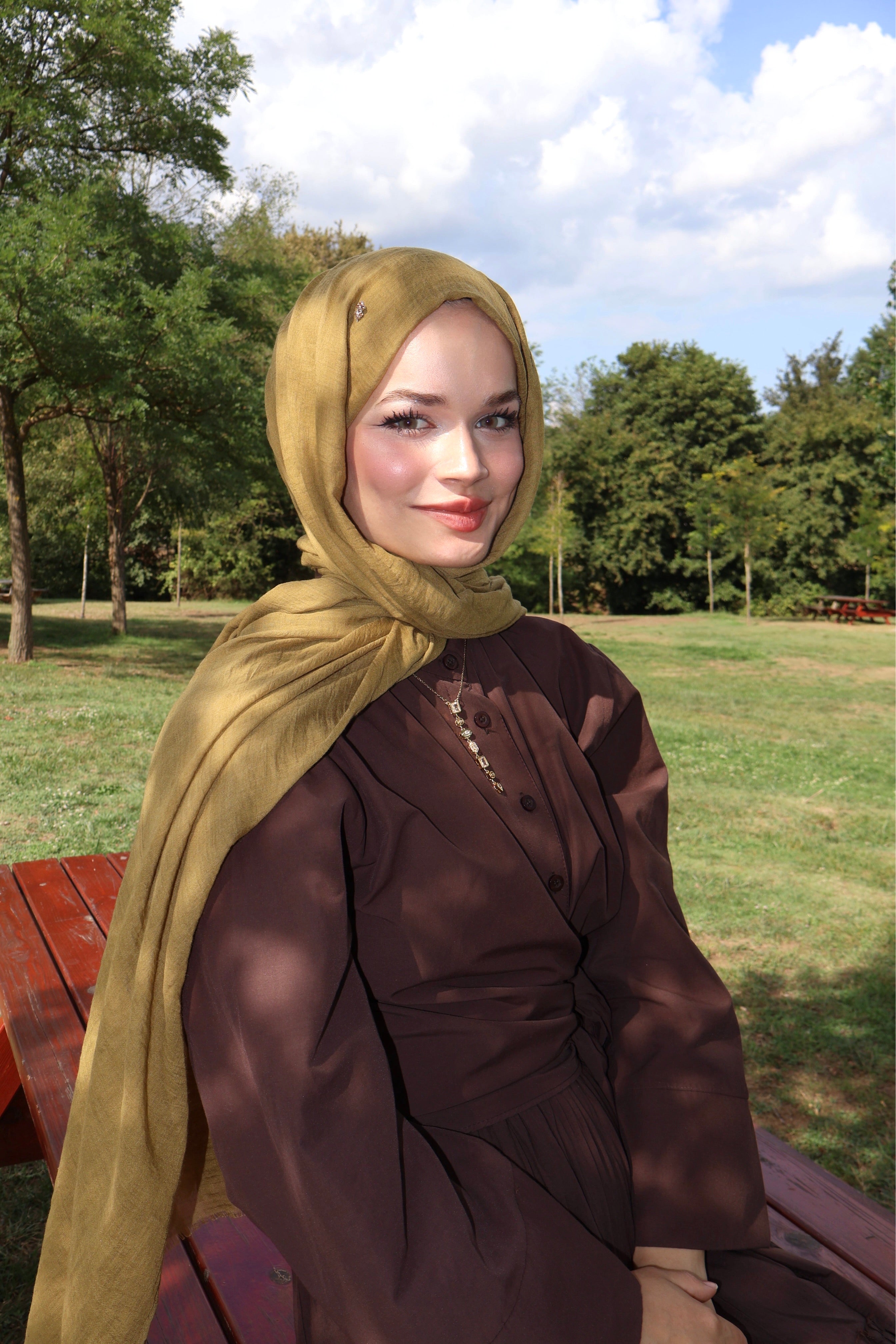 Soft Koyu Sarı Pamuk Şal