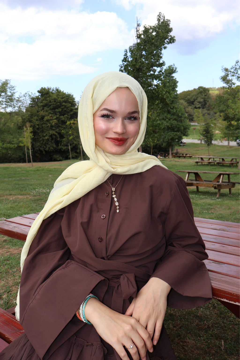 Soft Butter Sarı Pamuk Şal