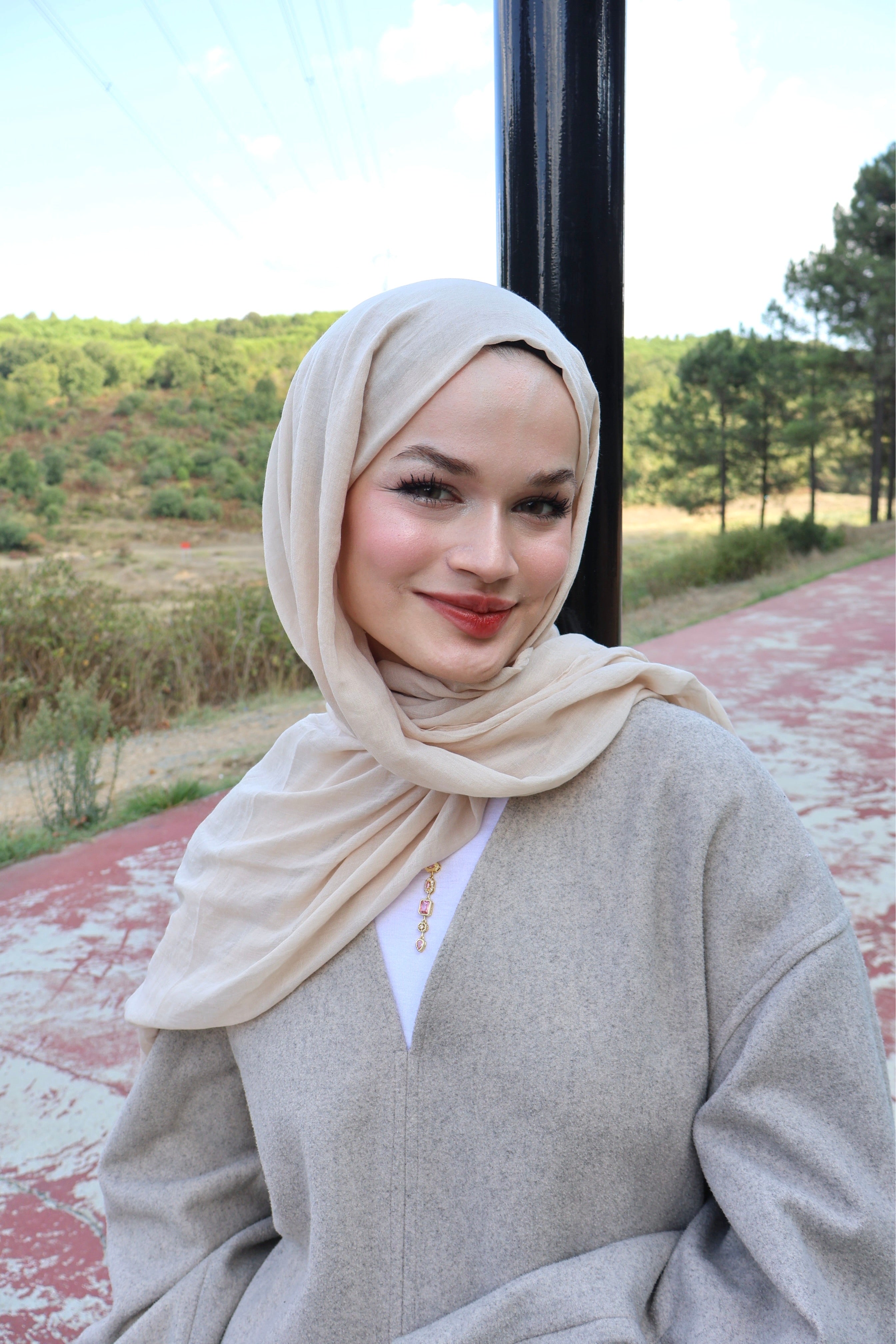 Soft Bej Pamuk Şal