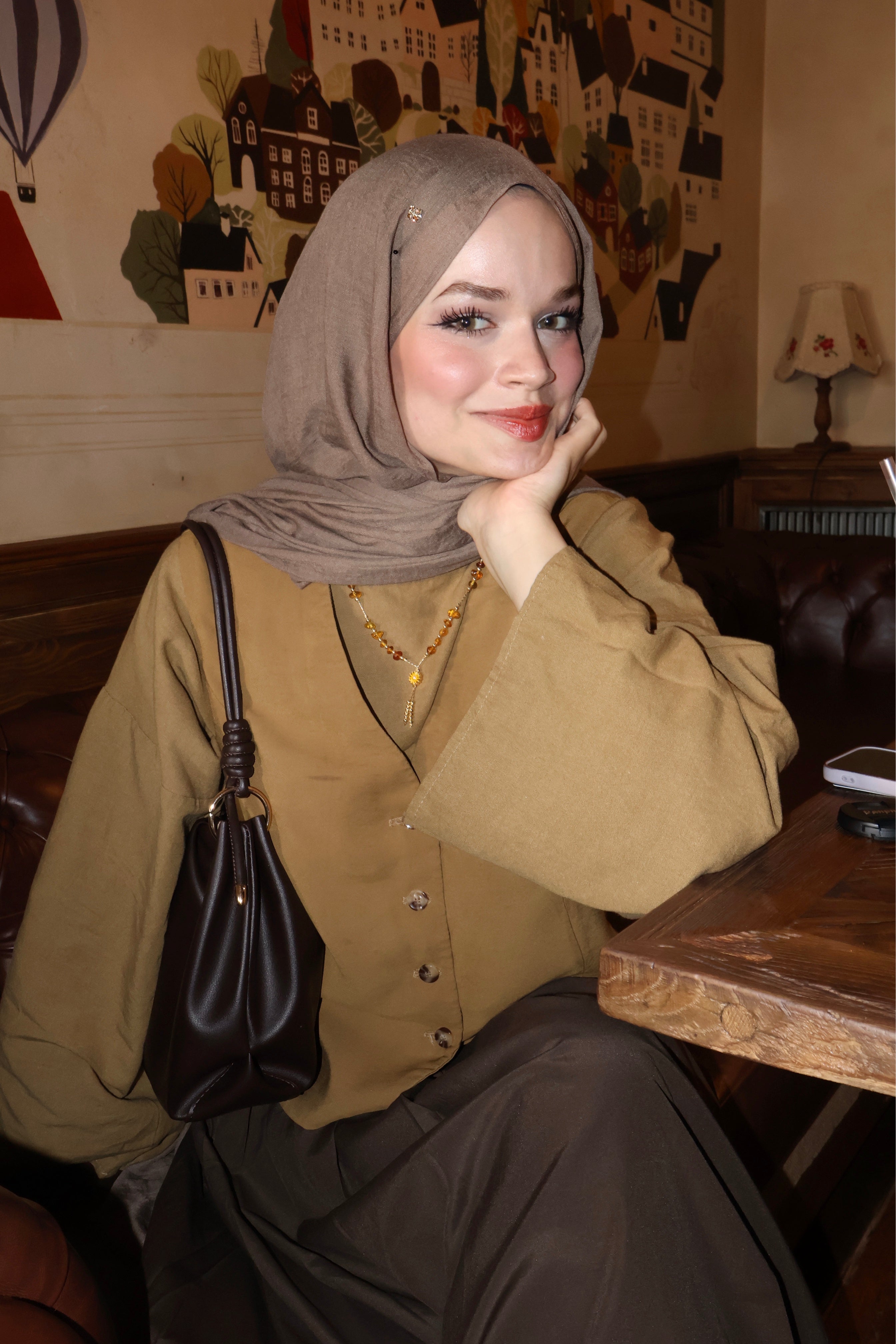 Soft Fındık Kabuğu Pamuk Şal