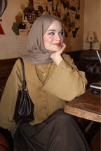 Soft Fındık Kabuğu Pamuk Şal