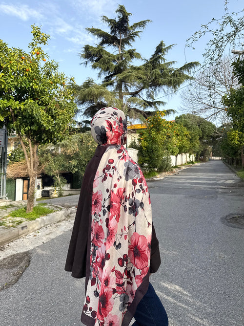 Bloom Şal Vişne
