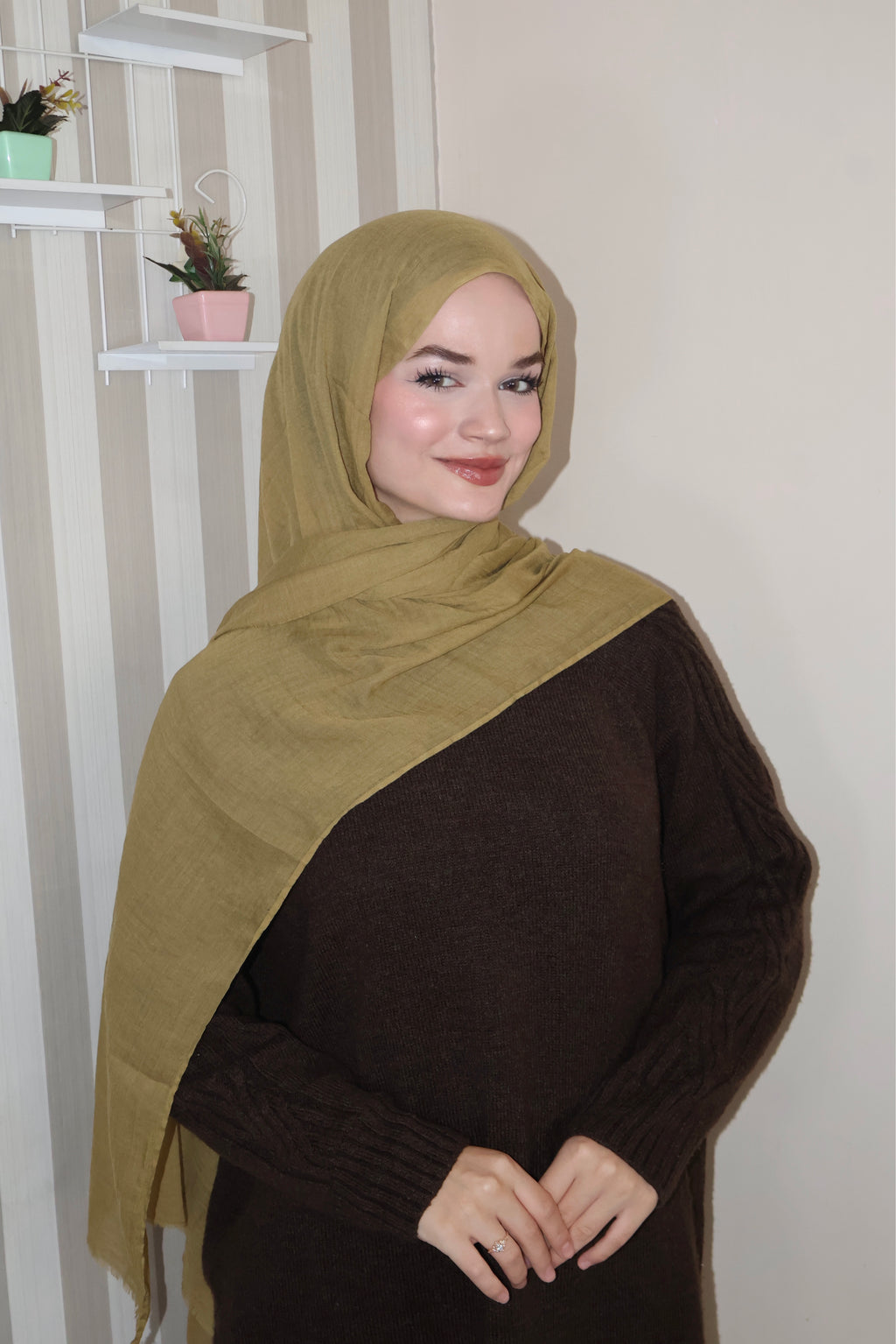 Soft Tatlı Sarı Pamuk Şal