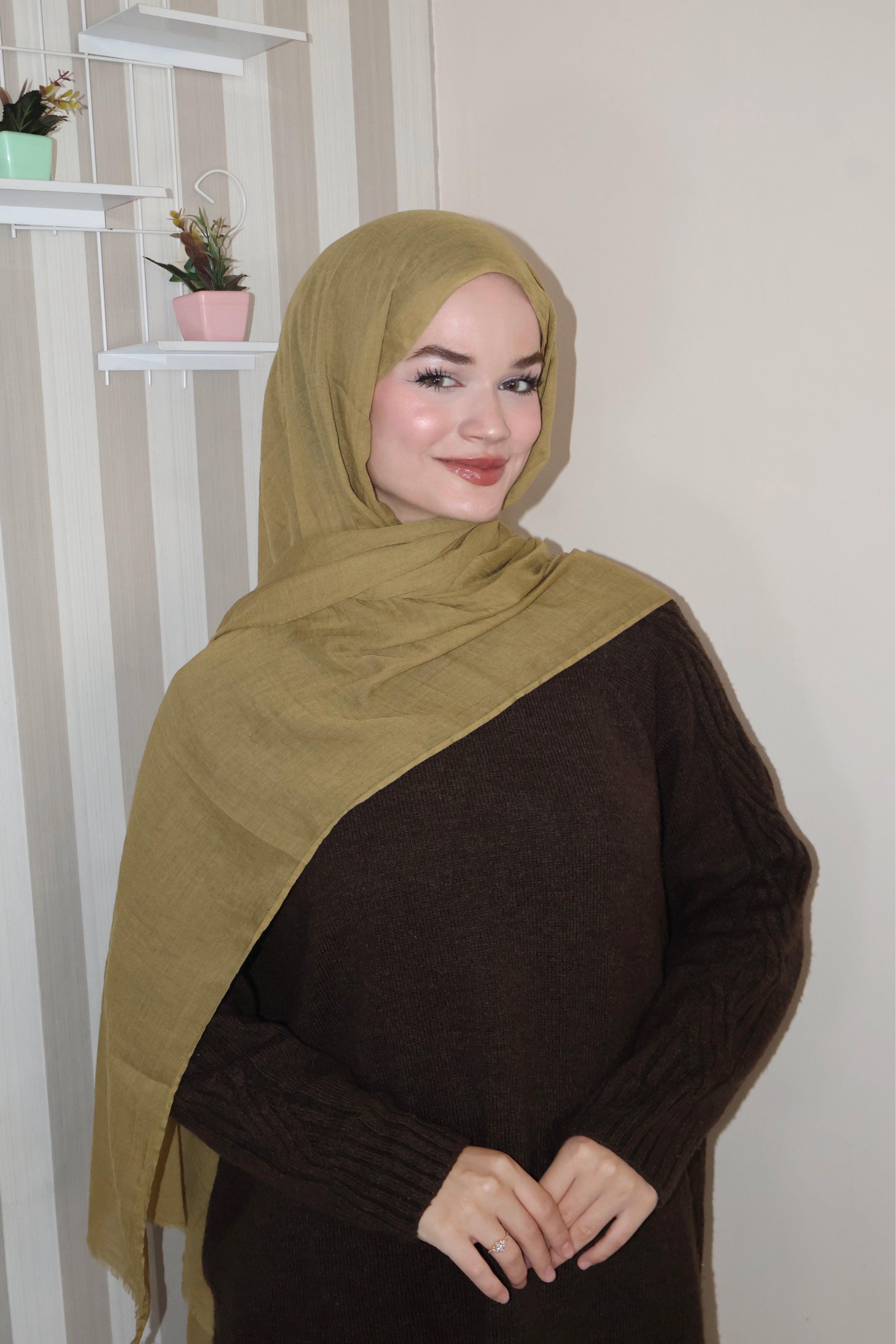 Soft Tatlı Sarı Pamuk Şal