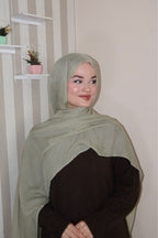 Soft Yeşil Çay Pamuk Şal