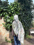 Pamuk Koza Şal Yeşil Bahar