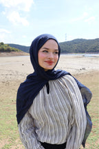 Soft Koyu Lacivert Şal