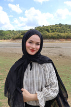 Soft Siyah Pamuk Şal