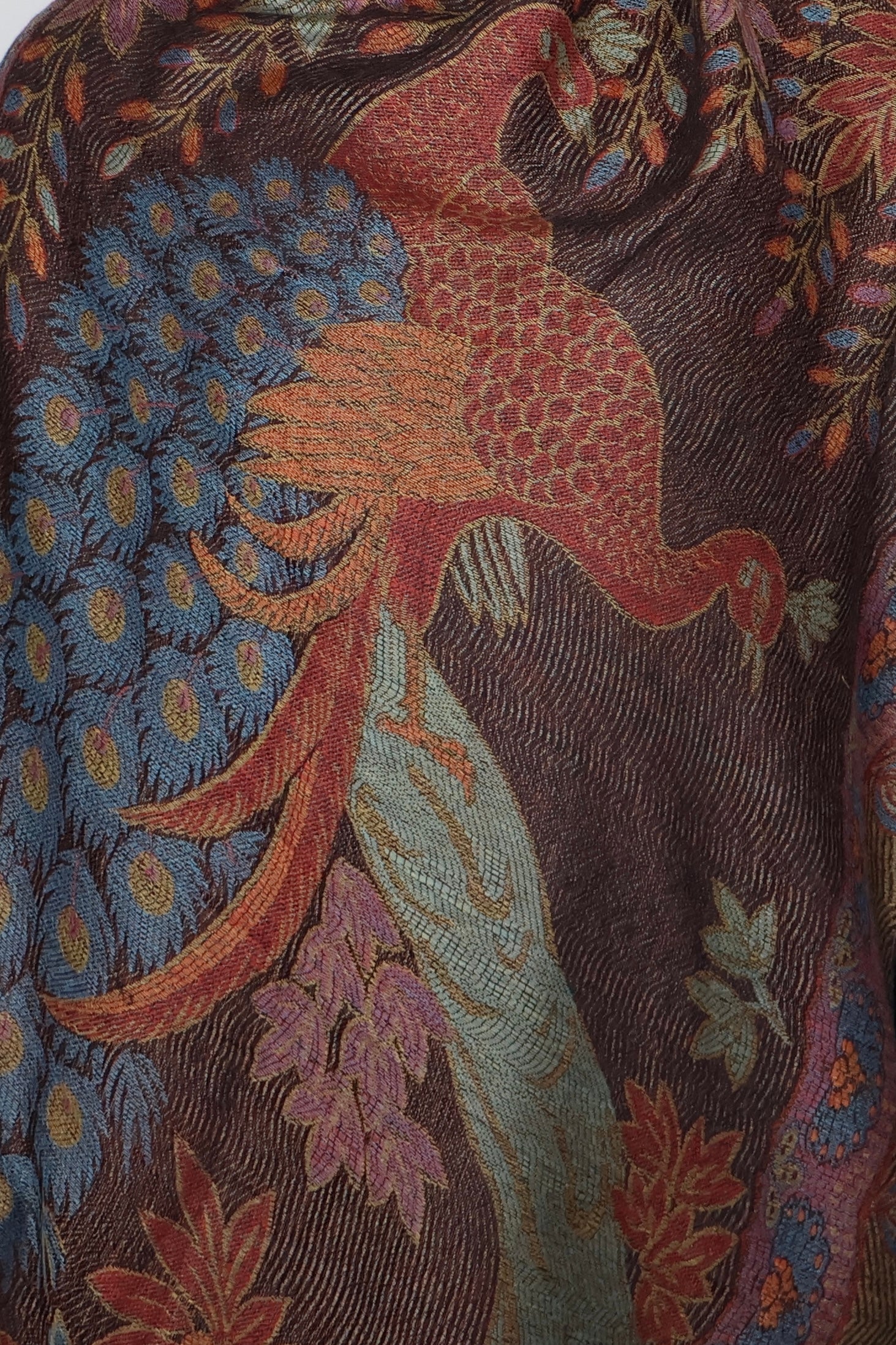 Pashmina Şal- Kahve Tavus