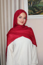 Soft Kırmızı Pamuk Şal