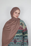 Luxe Penye Şal- Fındık Kabuğu