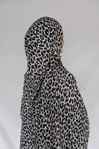 Leopar Kırık Beyaz Şal