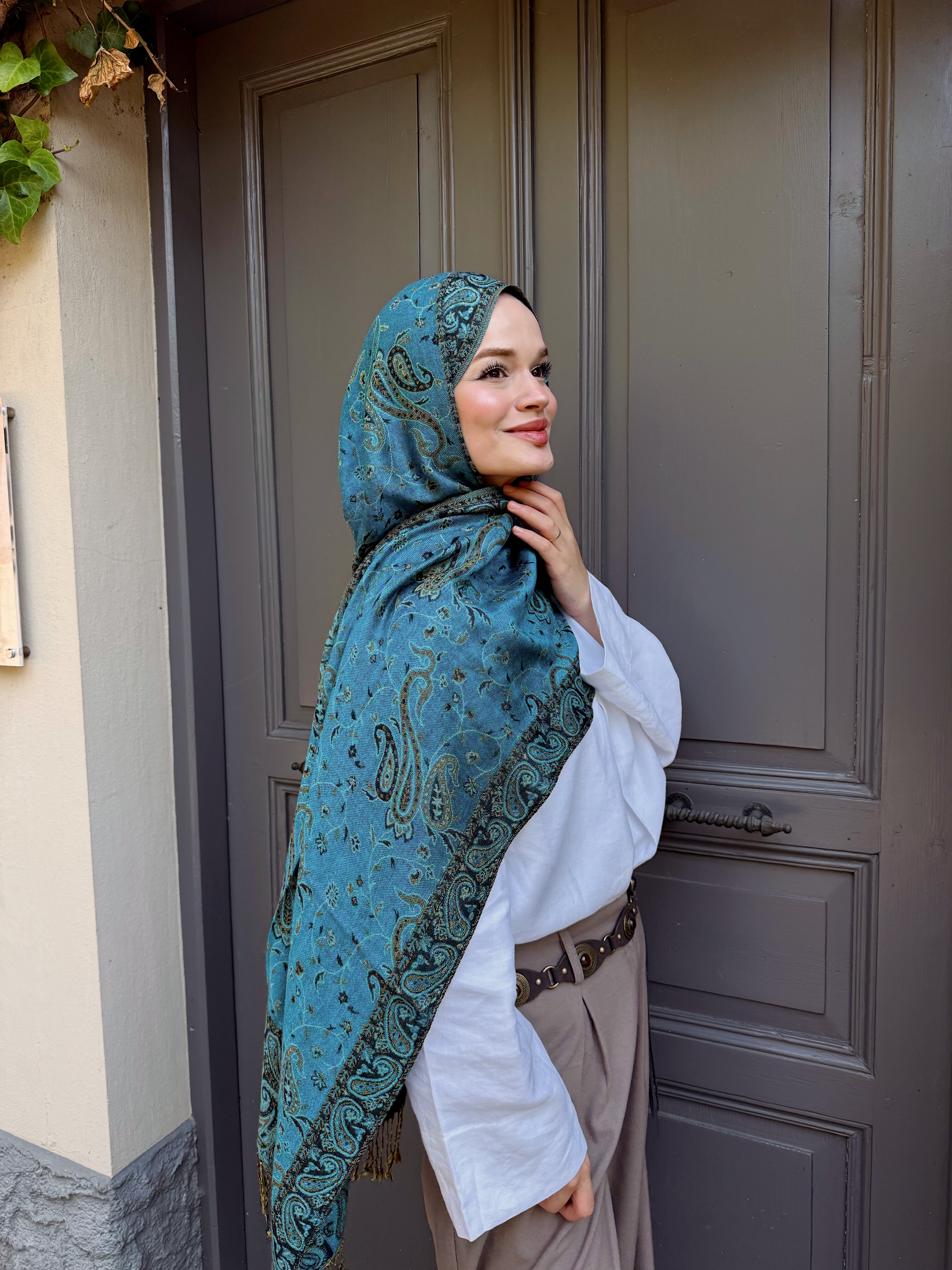 Cashmere Şal- Aqua