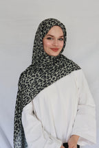 Leopar Yeşil Şal