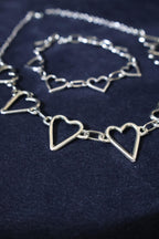 Kalp set kolye bileklik