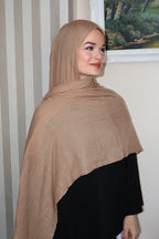 Soft Sütlü Kahve Pamuk Şal