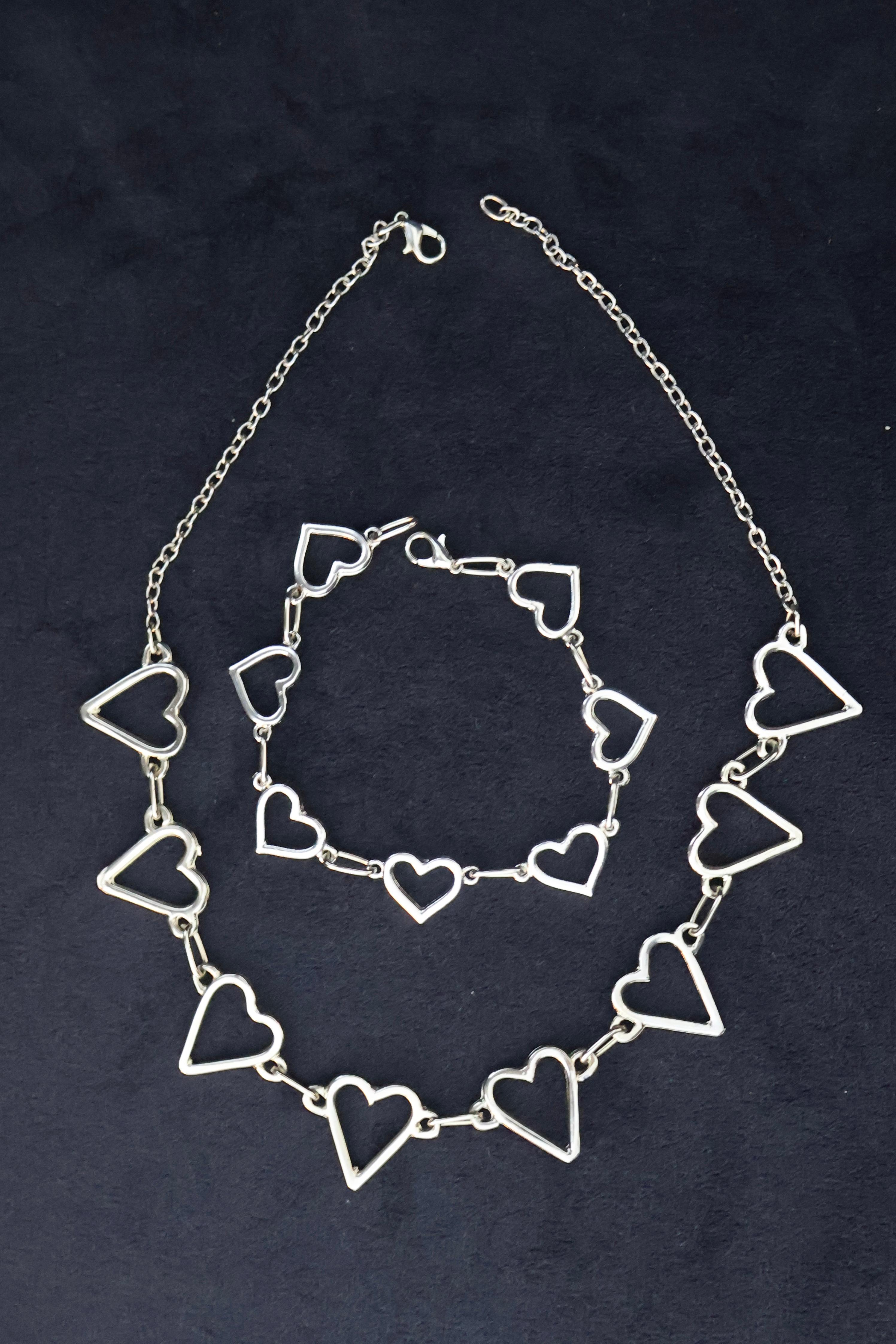 Kalp set kolye bileklik