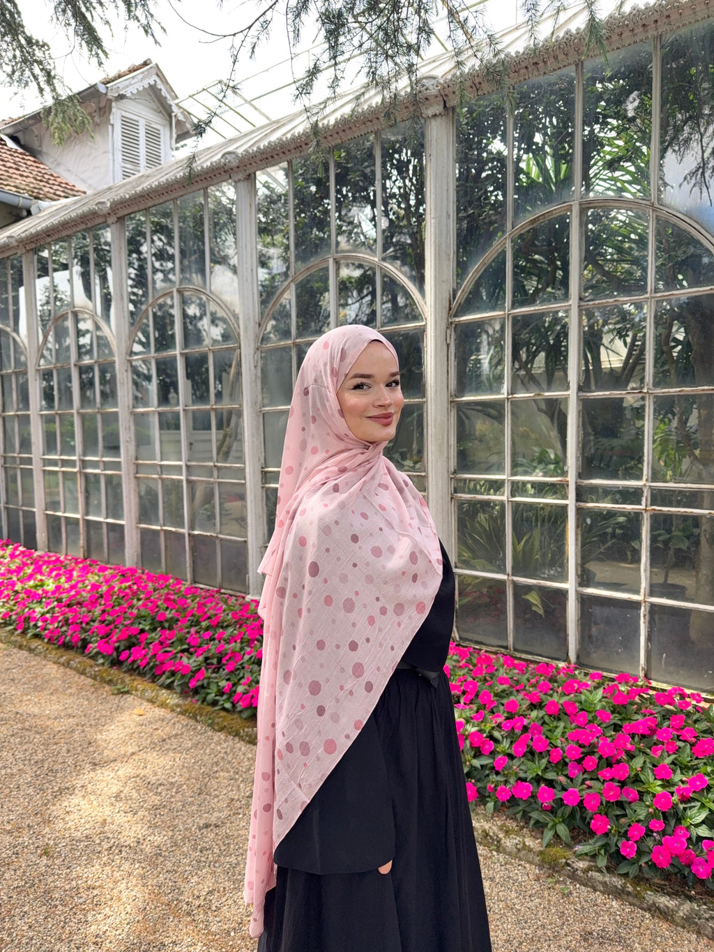 Soft Garden Şal- Polka Pink