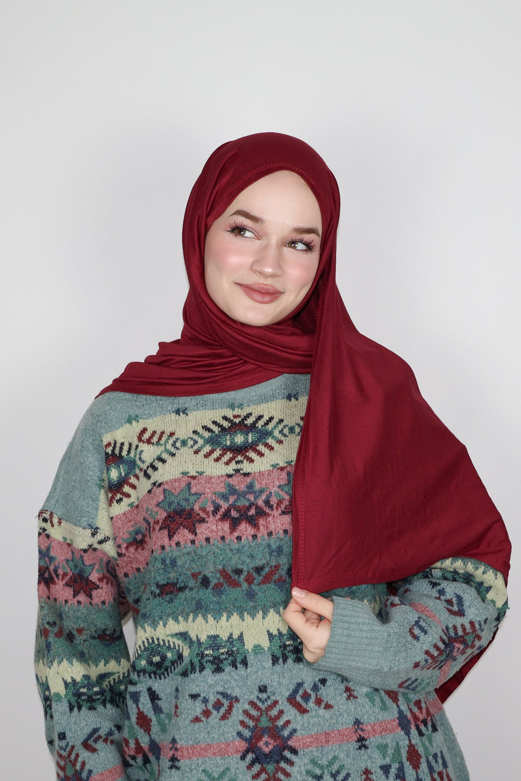 Luxe Penye Şal- Bordo