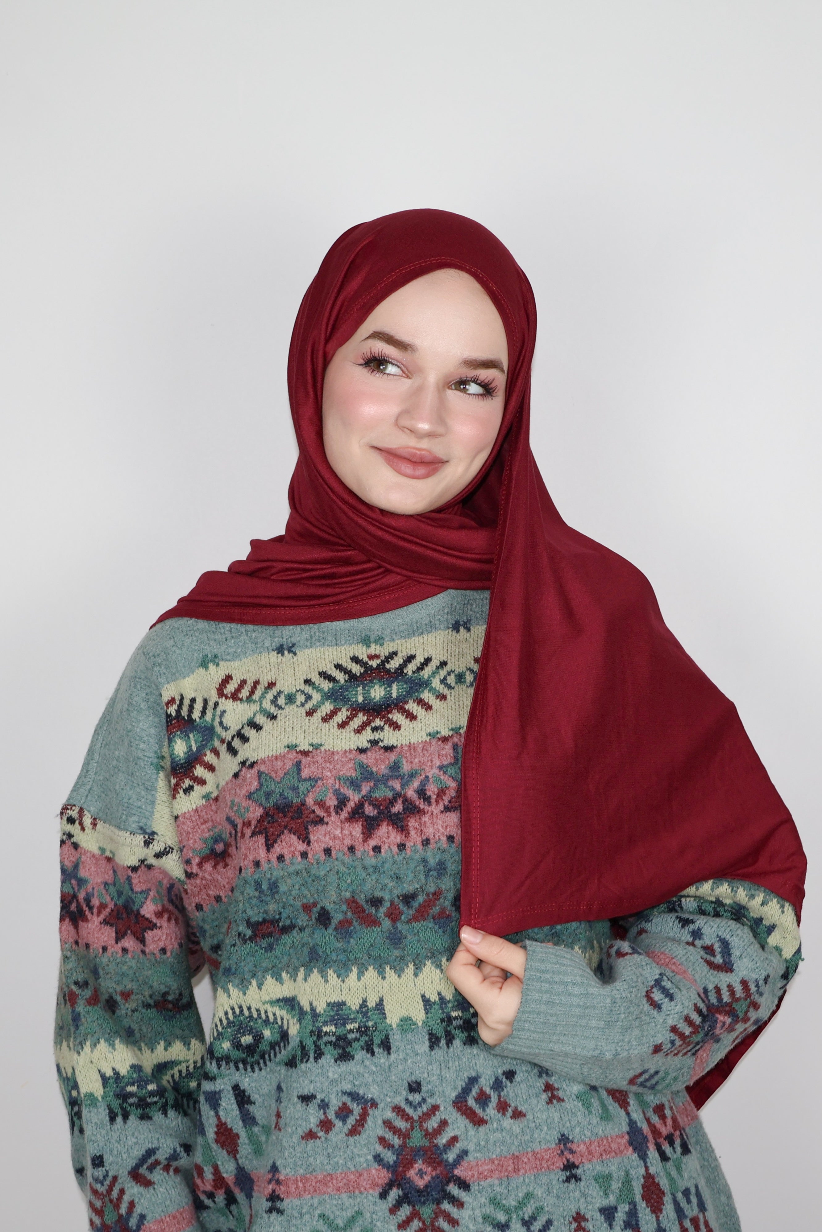 Luxe Penye Şal- Bordo