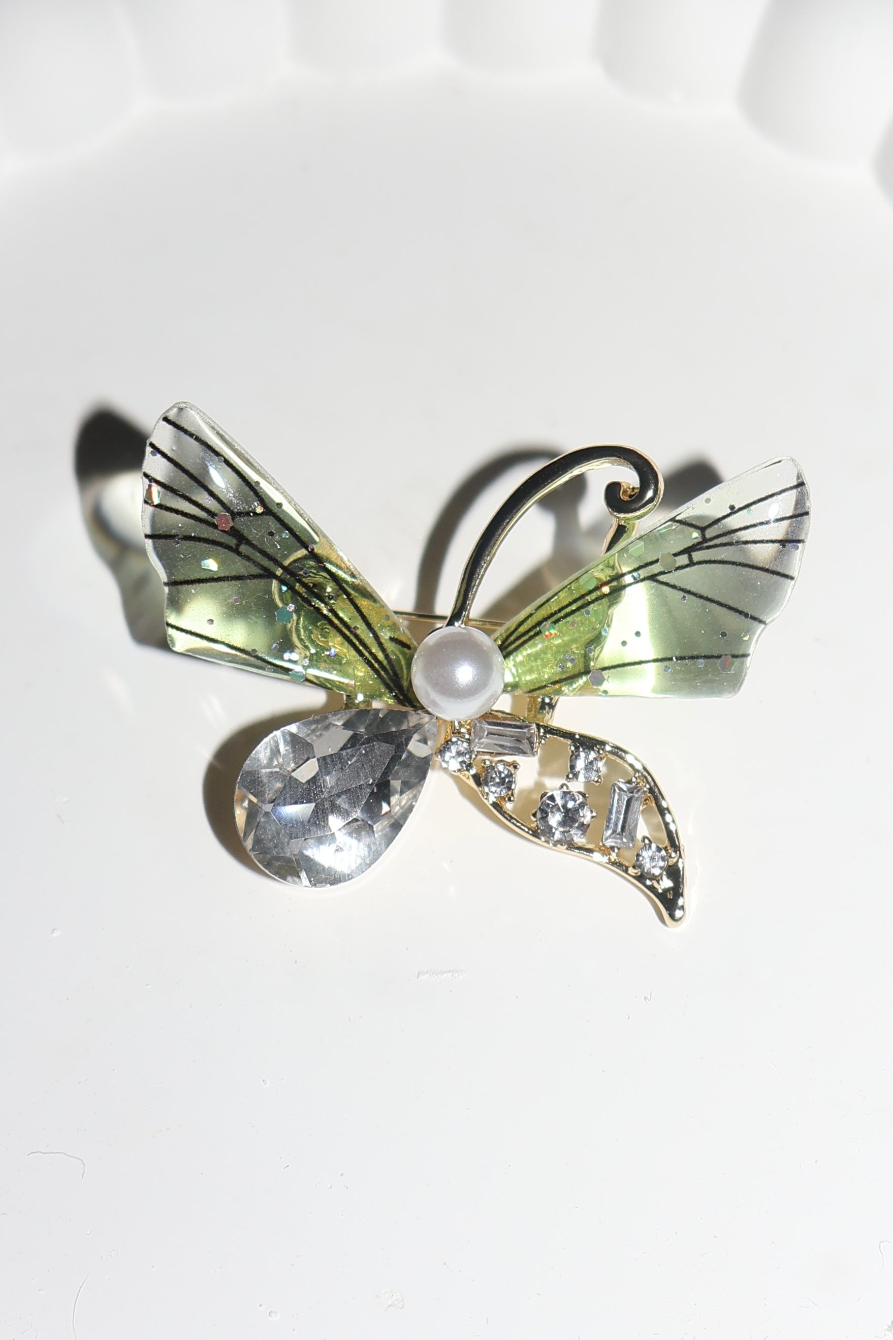 Yeşil Kelebek Broş