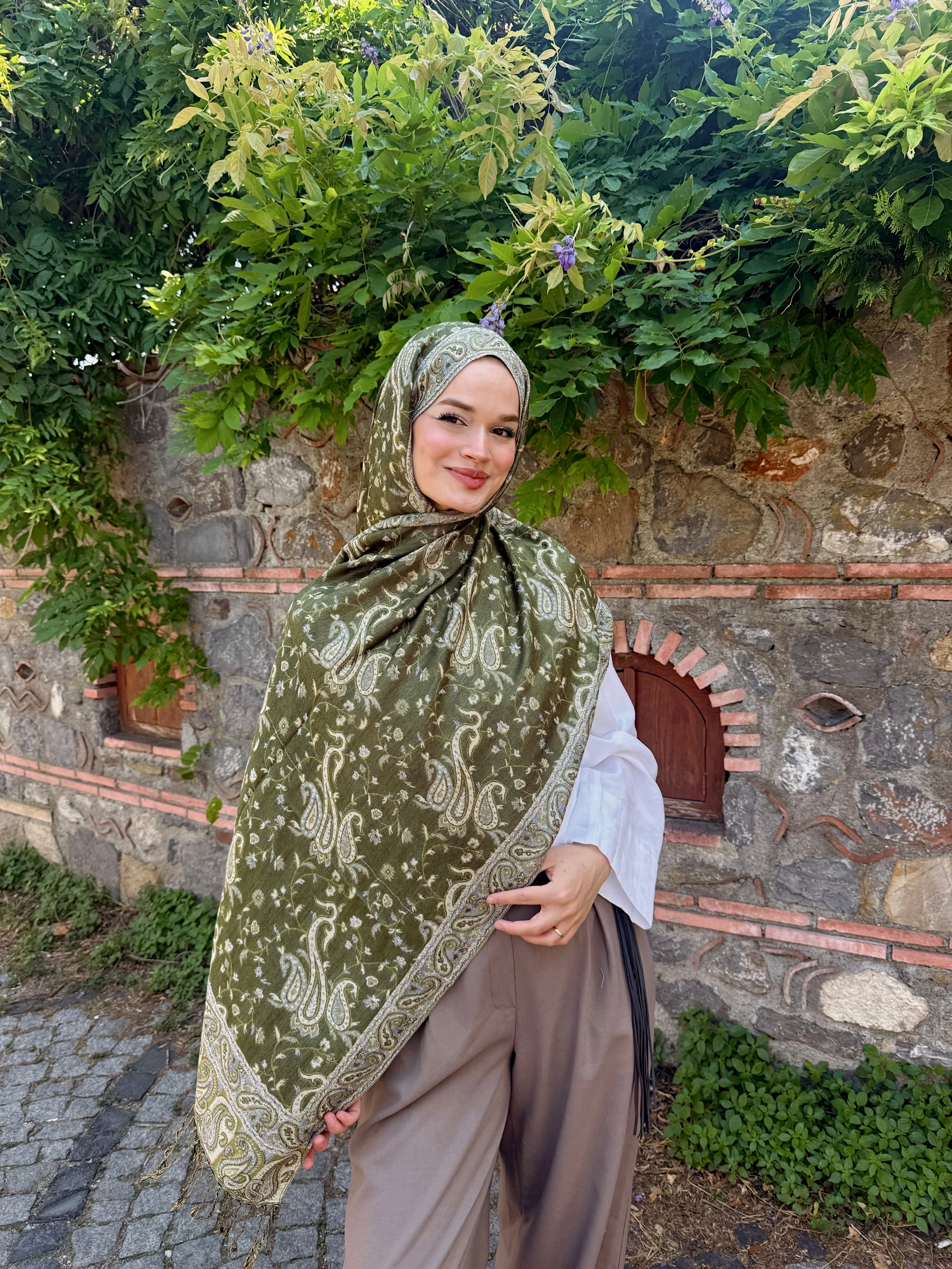 Cashmere Şal- Çimen