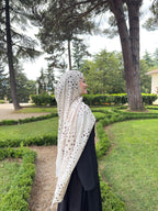 Soft Garden Şal- Polka Cream
