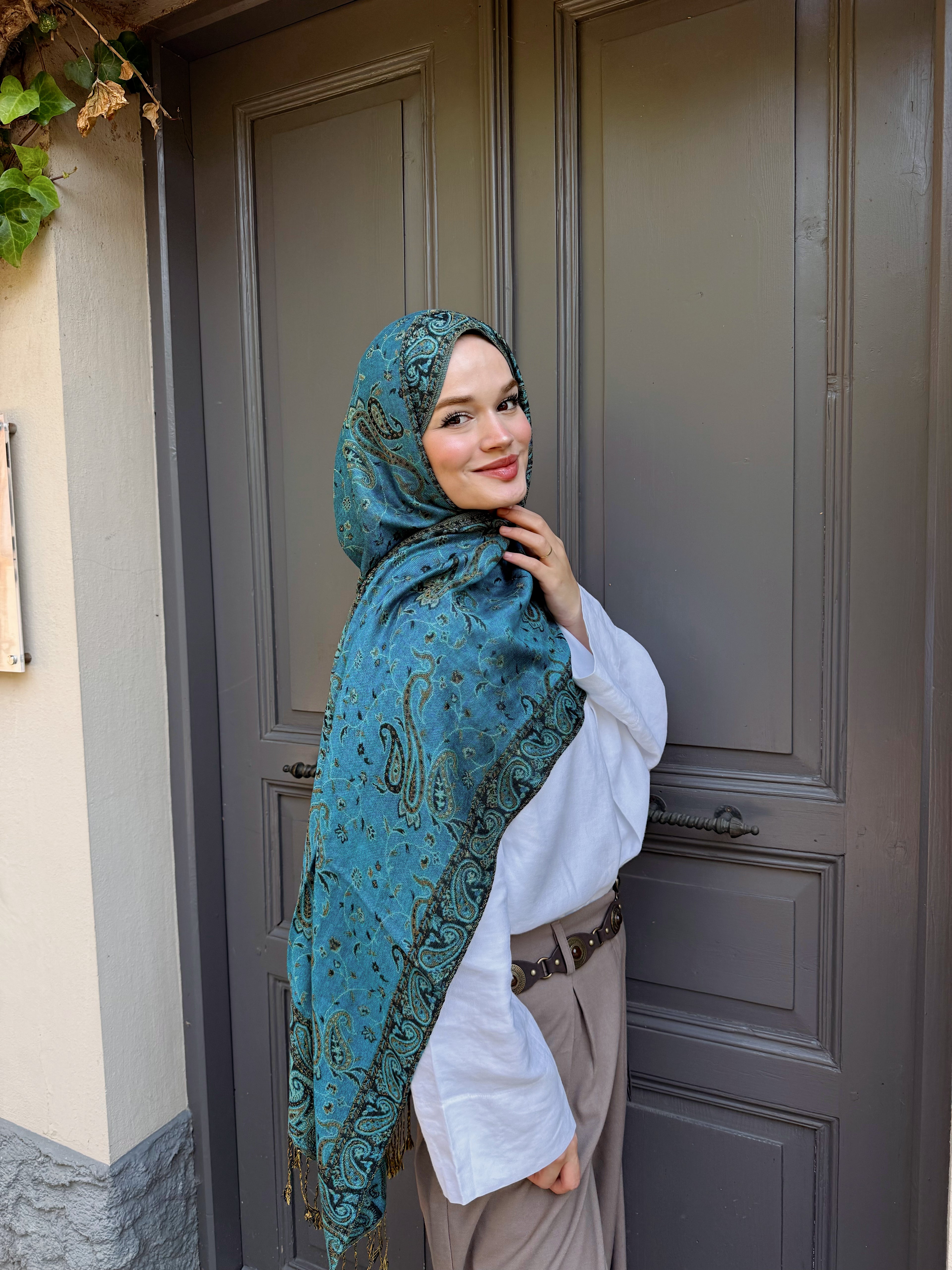 Cashmere Şal- Aqua