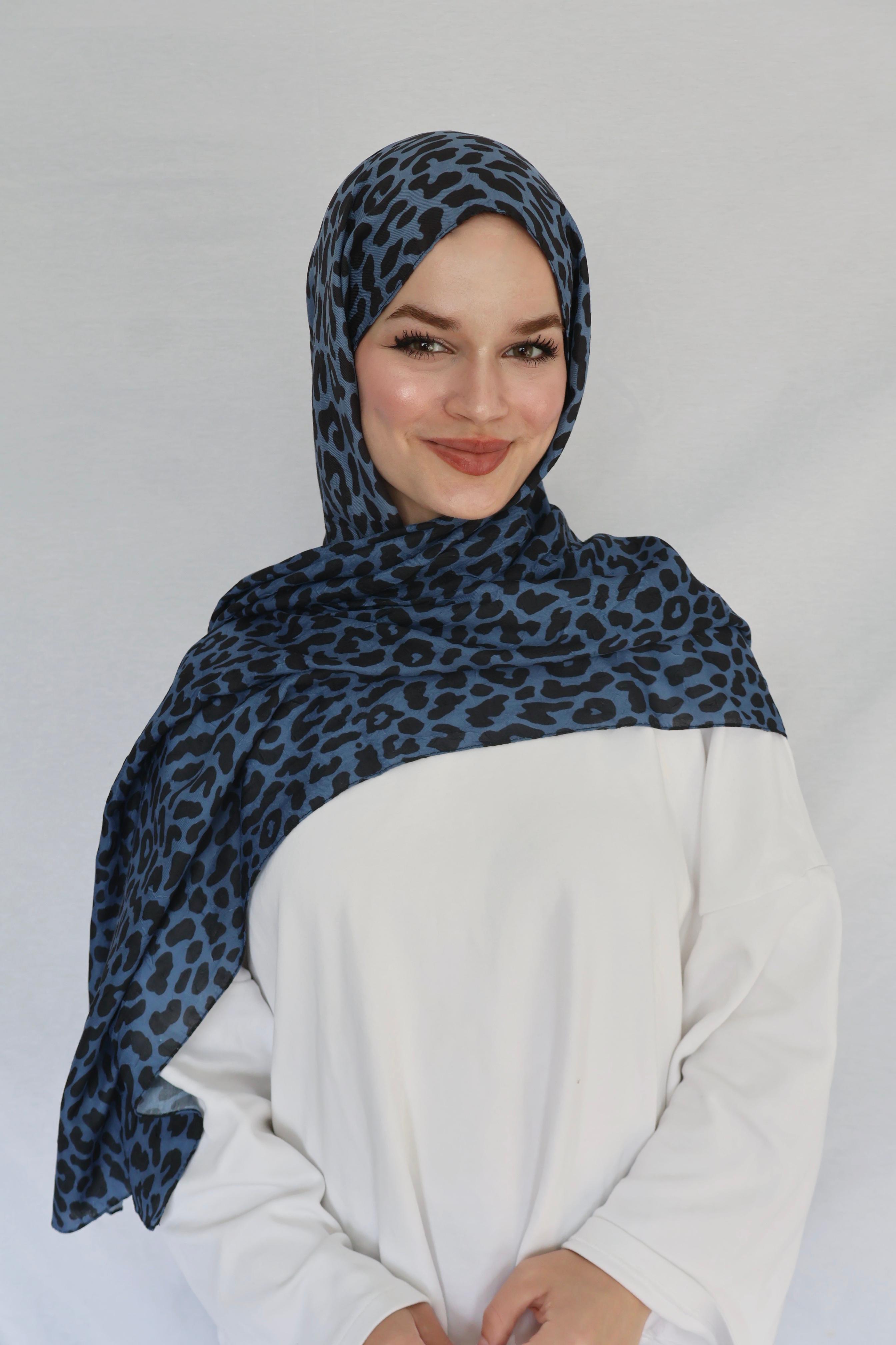 Leopar Mavi Şal