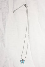 Mavi Kelebek Silver Kolye