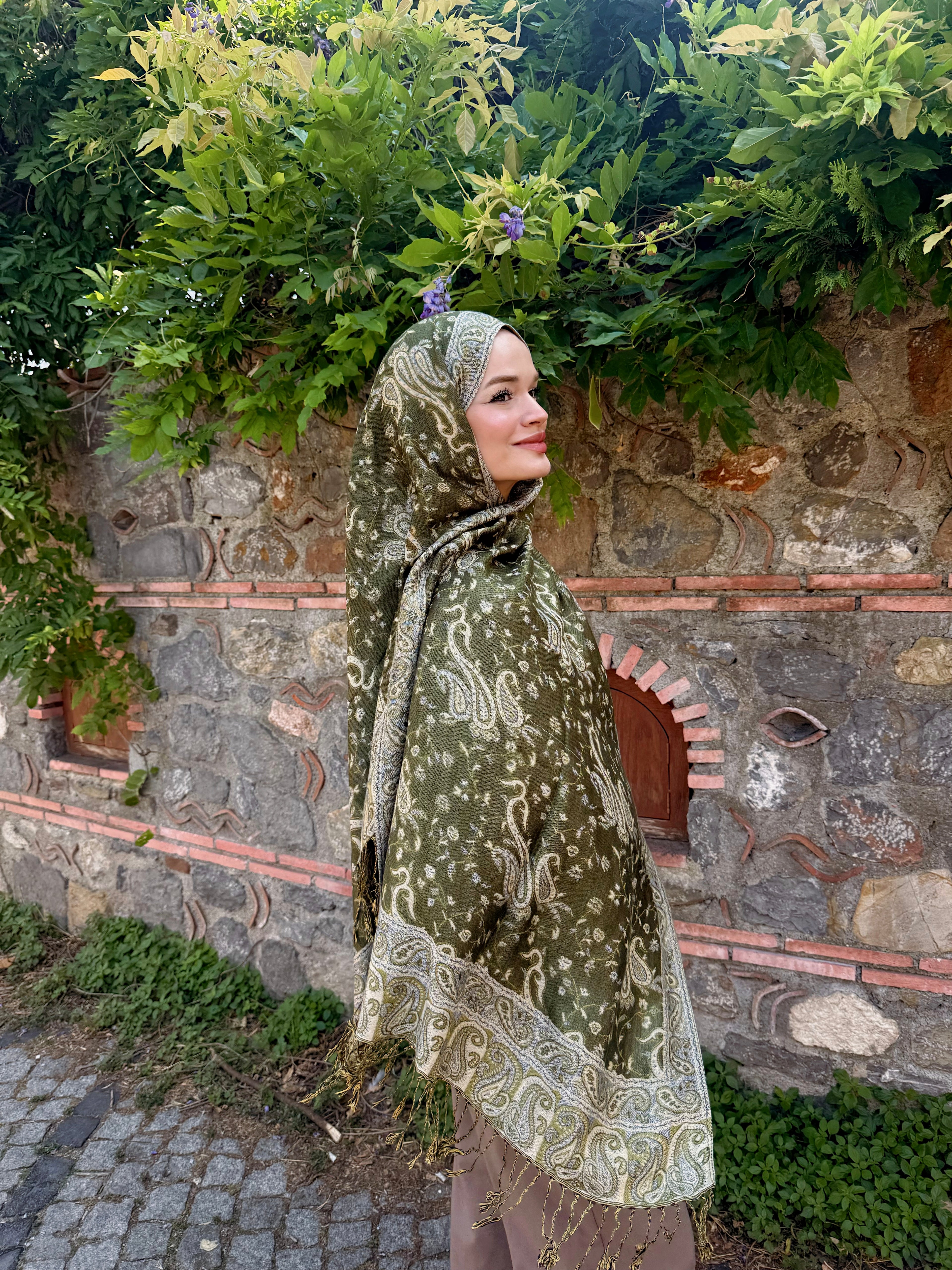 Cashmere Şal- Çimen