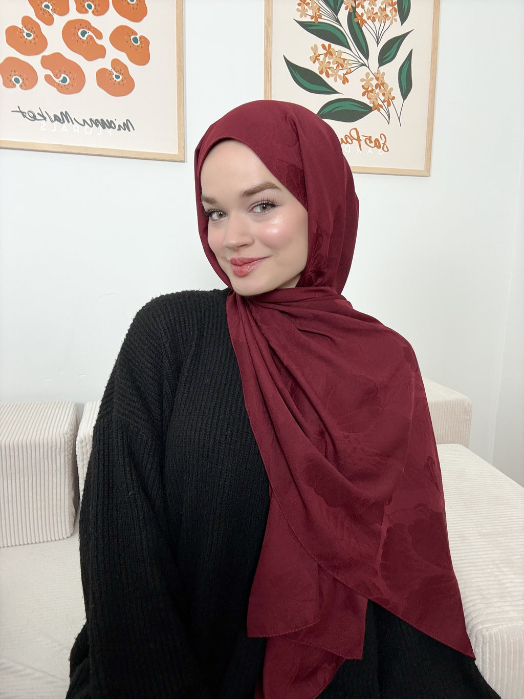 Jakar Şal- Bordo